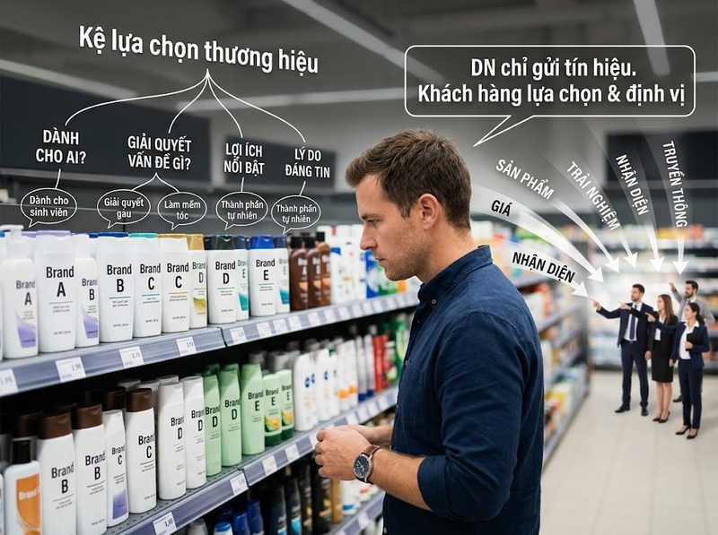Hiểu định vị thương hiệu qua khách hàng, khác biệt, lợi ích và vị trí cạnh tranh